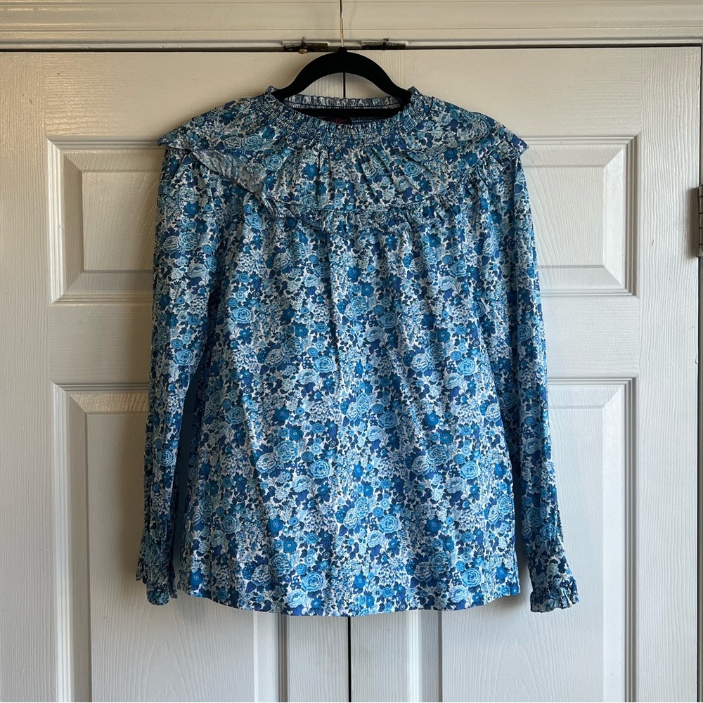 J. Crew X Liberty Floral Ruffle Blouse